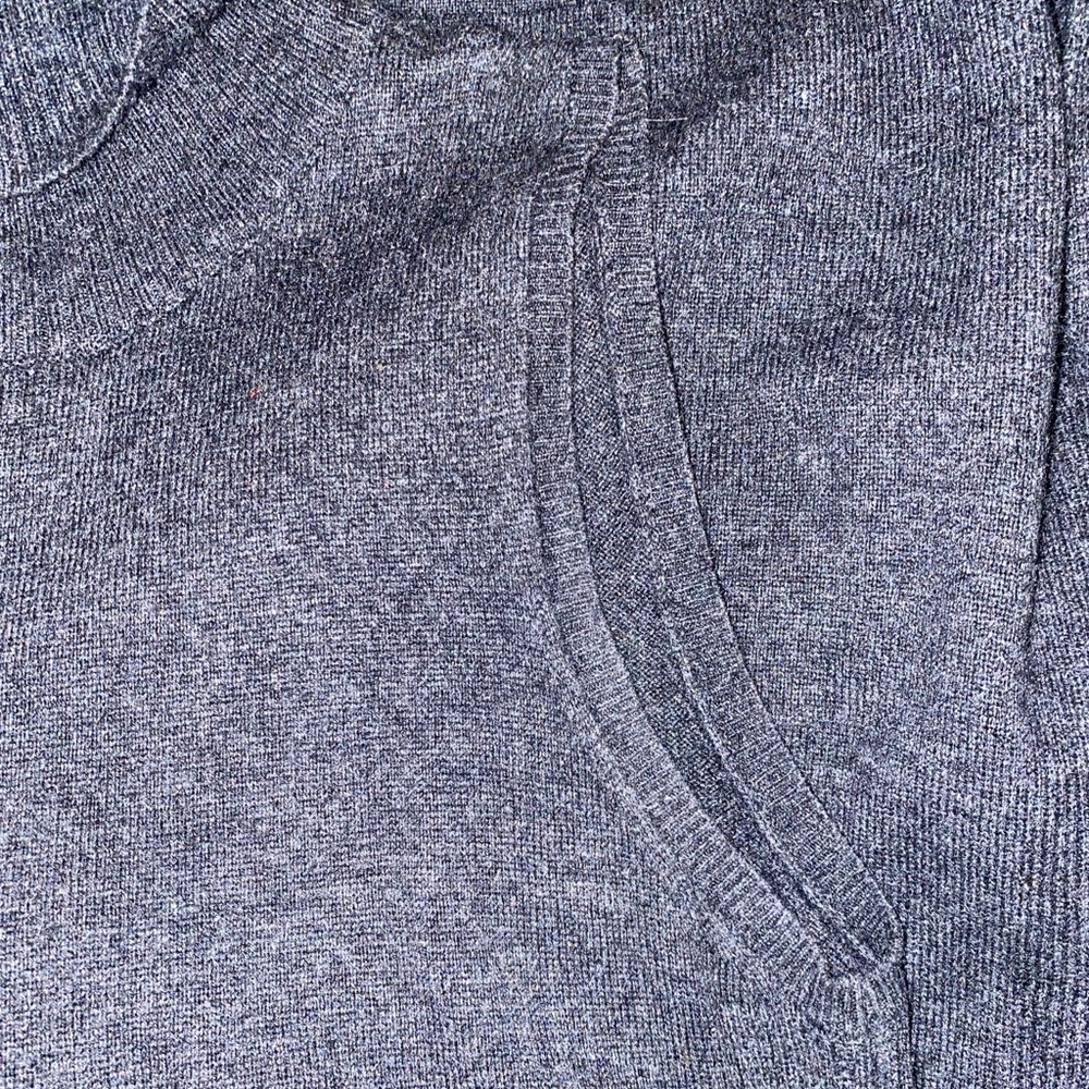 Katherine Kelly angora blend sleeveless turtleneck dark gray sweater dress - Picture 5 of 8
